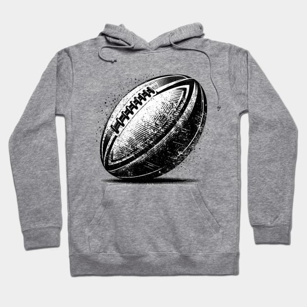 Rugby Ball Hoodie by Vehicles-Art